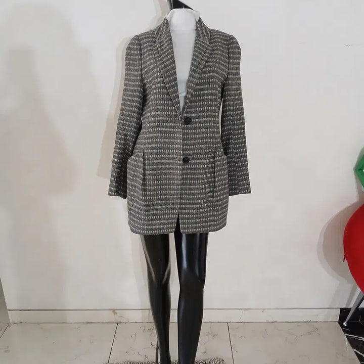 [BUNJANG] Prada Pattern Long Jacket / 쁘렝땅 패턴 롱자켓