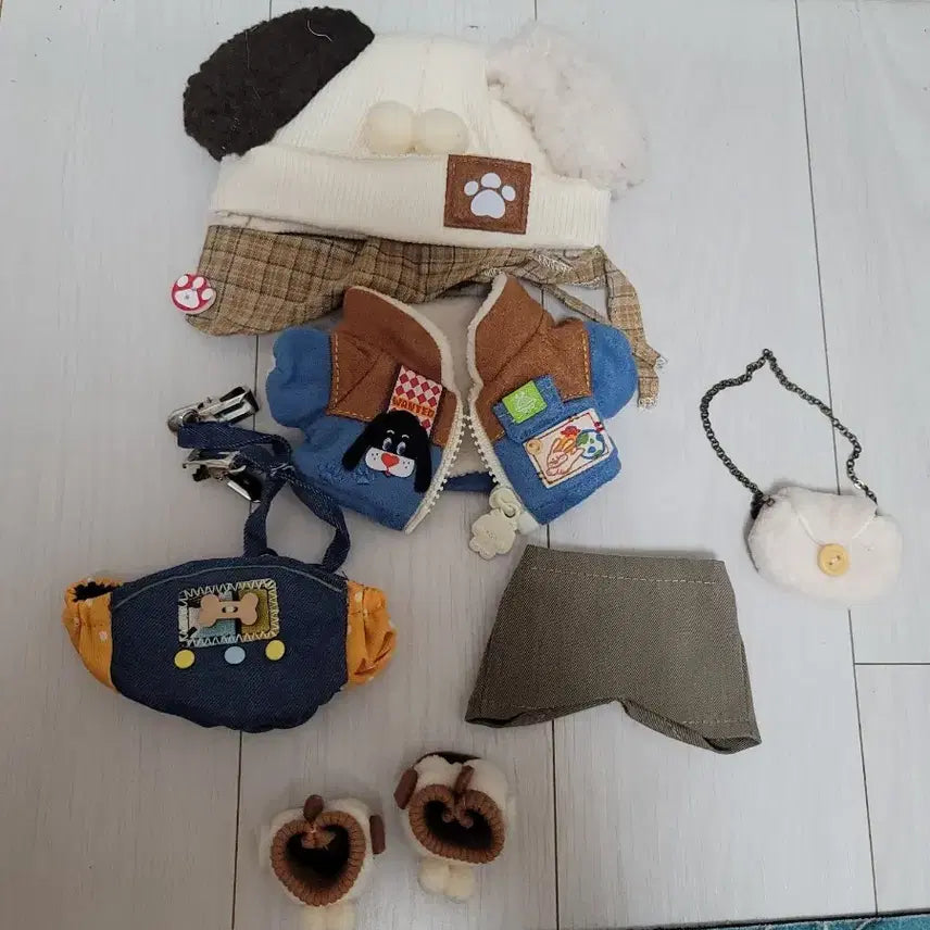 [BUNJANG] 20cm Dog Doll Outfit Set / 20cm 강아지 인형옷 세트 판매