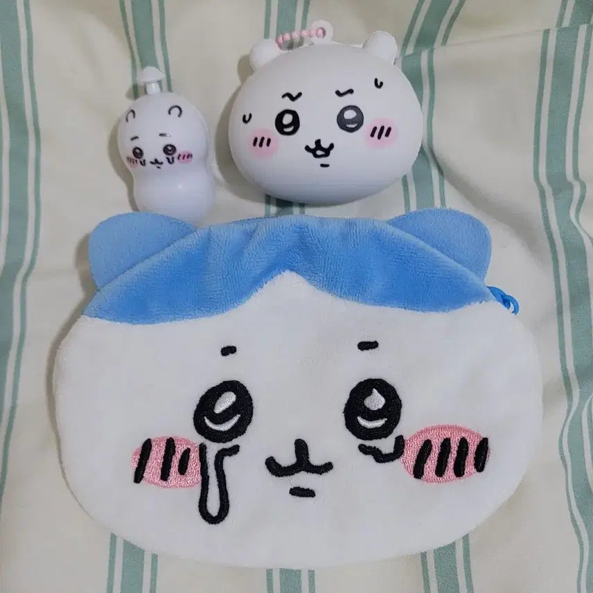 [BUNJANG] Chiikawa Okao Squeeze &amp; Pouch Bundle Set / 치이카와 오카오 스퀴즈+파우치 일괄