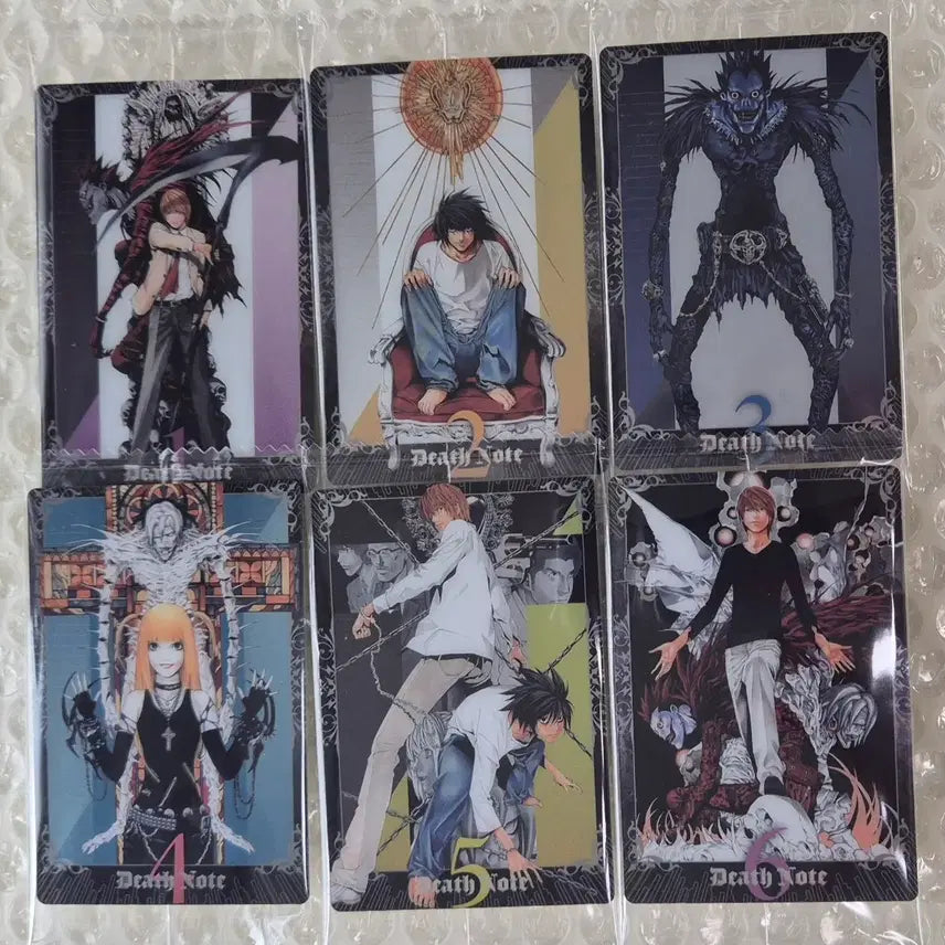 [BUNJANG] Death Note Wafer Card Cover Set (6 Types) Sealed / 데스노트 웨하스 카드 표지 6종 미개봉 엘 라이토 미사 류크
