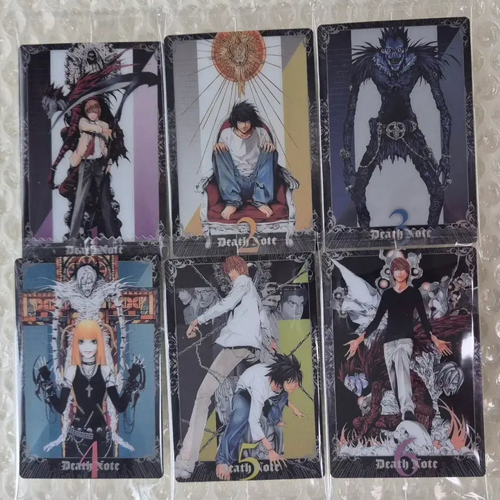 [BUNJANG] Death Note Wafer Card Cover Set (6 Types) Sealed / 데스노트 웨하스 카드 표지 6종 미개봉 엘 라이토 미사 류크