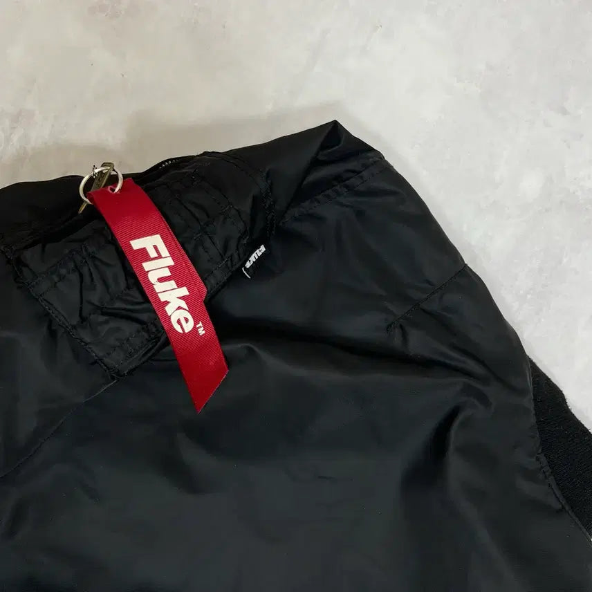 [BUNJANG] Fluke MA-1 Black Bomber Jacket / 플루크 MA-1자켓 블랙 항공점퍼
