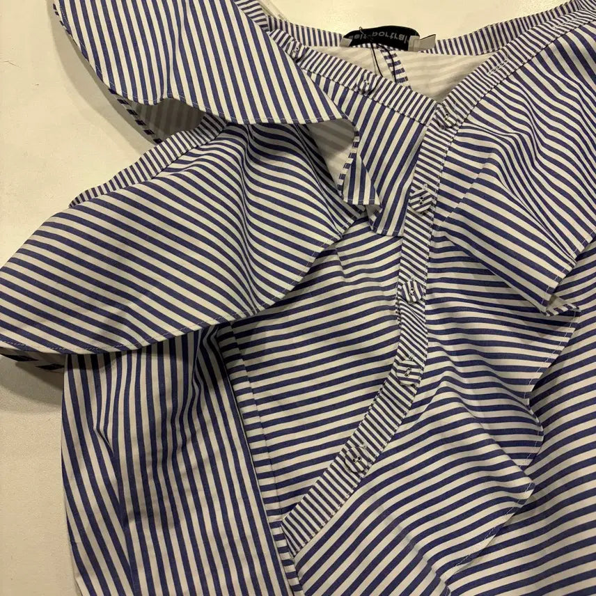 [BUNJANG] Self-Portrait Striped Frill Blouse / [S] 셀프포트레이트 스트라이프 프릴 블라우스