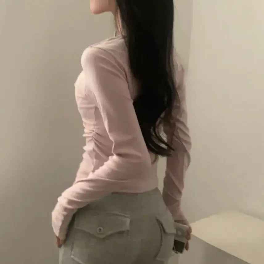 [BUNJANG] [간절기템!/여리핏] 히피 셔링워머 크롭 긴팔, 이너티셔츠 / [간절기템!/여리핏] 히피 셔링워머 크롭 긴팔, 이너티셔츠