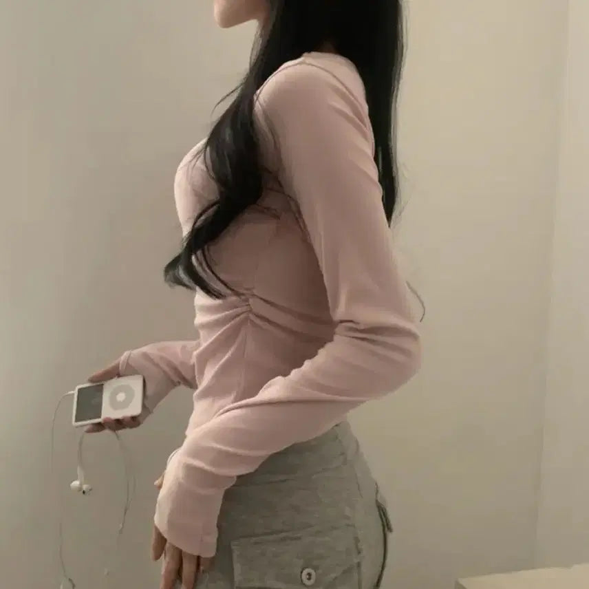 [BUNJANG] [간절기템!/여리핏] 히피 셔링워머 크롭 긴팔, 이너티셔츠 / [간절기템!/여리핏] 히피 셔링워머 크롭 긴팔, 이너티셔츠