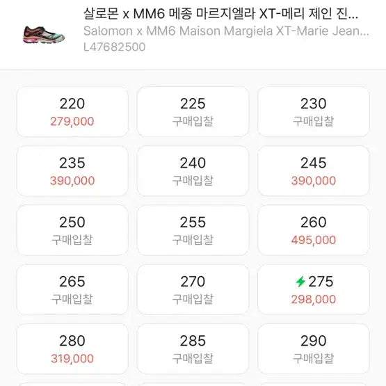 [BUNJANG] Salomon x MM6 Maison Margiela XT-Mary Jane / 살로몬 x MM6 메종 마르지엘라 XT-메리 제인