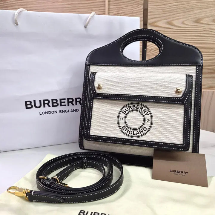 [BUNJANG] Burberry Graphic Canvas Pocket Bag / [새상품]버버리 그래픽 캔버스 포켓백