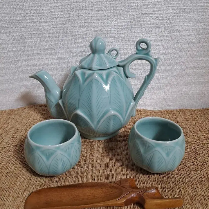 [BUNJANG] Gangjin Celadon Tea Set Ceramic Ornament / 강진청자 [ 다기 세트 ] 인테리어 도자기 장식품