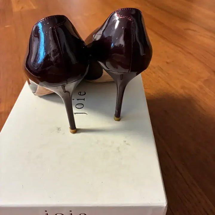 [BUNJANG] Jimmy Choo Burgundy Patent Leather Heels / 지미추 버건디 와인 8cm 힐 37사이즈