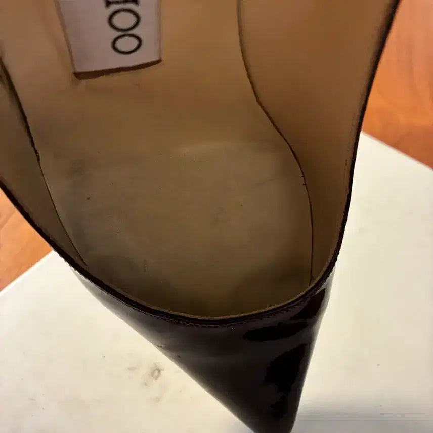 [BUNJANG] Jimmy Choo Burgundy Patent Leather Heels / 지미추 버건디 와인 8cm 힐 37사이즈