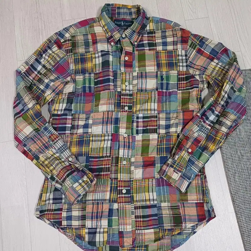 [BUNJANG] Polo Ralph Lauren Patchwork Shirt / 폴로 랄프로렌 남성 패치워크 셔츠 M사이즈