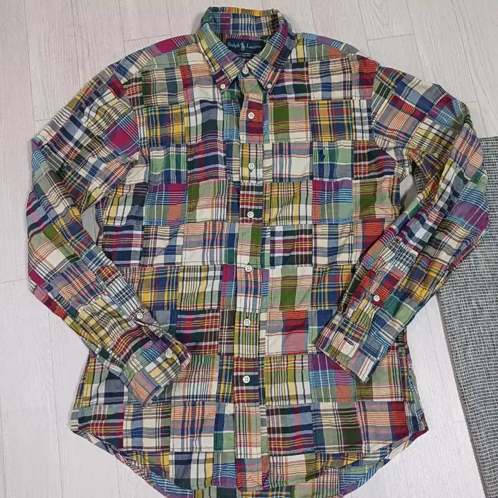 [BUNJANG] Polo Ralph Lauren Patchwork Shirt / 폴로 랄프로렌 남성 패치워크 셔츠 M사이즈