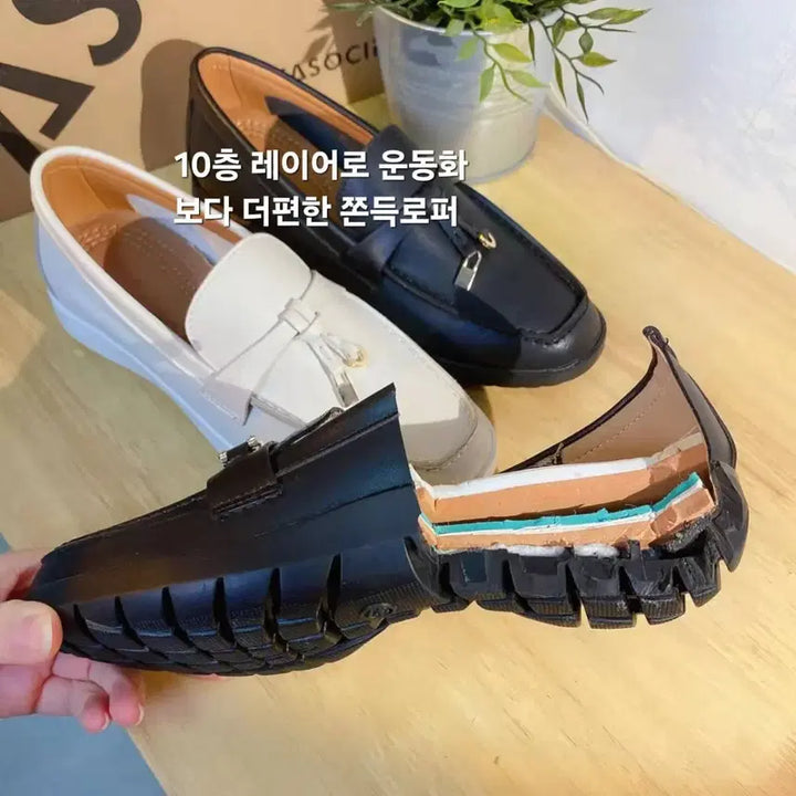 [SOLD OUT] 개발쌤플 키높이 5cm 마이크로 파이버 출퇴근여성 로퍼240미리