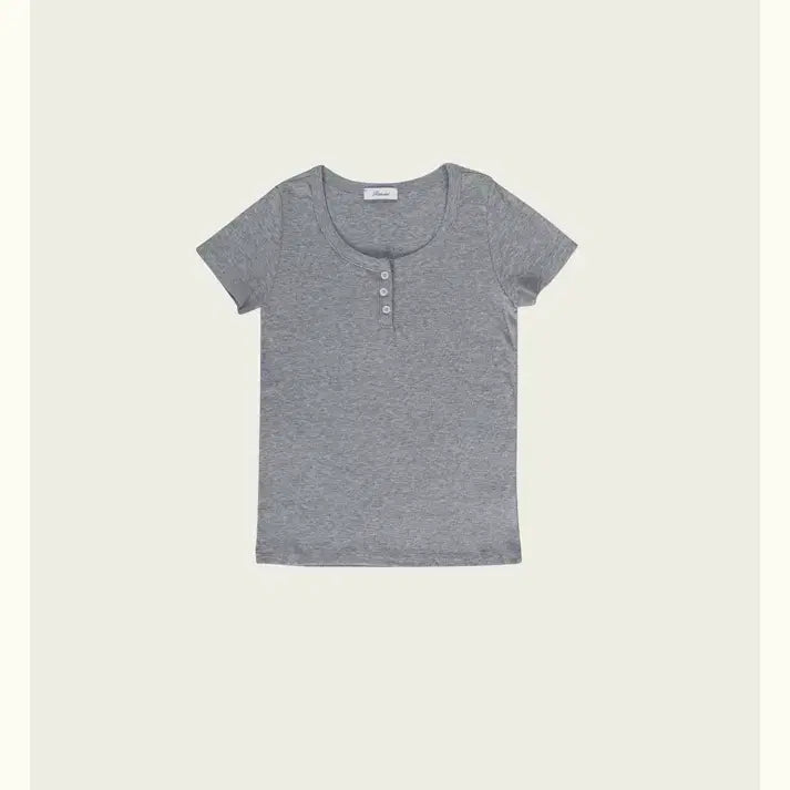 [SOLD OUT] 리본빛 ribbonbit fog button T-shirt 착용샷