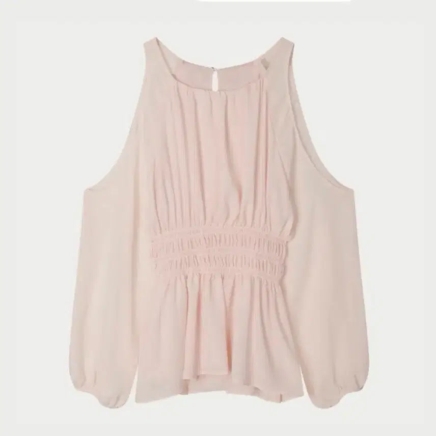[SOLD OUT] 유솝 수지 오프 블라우스 핑크