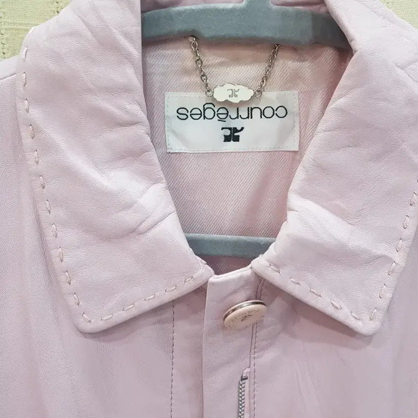 [BUNJANG] Courreges Pink Leather Jacket / Courreges 핑크색 가죽 자켓