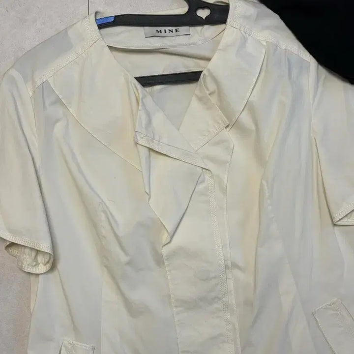 [SOLD OUT] 한섬 MINE 마인 아이보리 벨트 셔츠 원피스