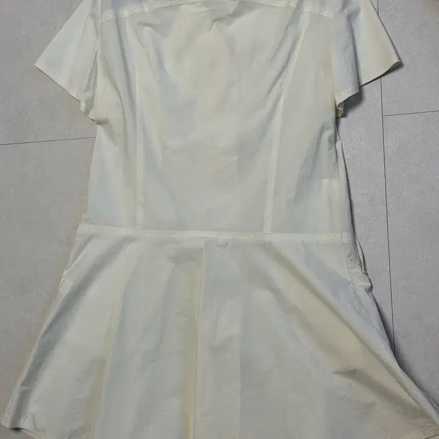 [SOLD OUT] 한섬 MINE 마인 아이보리 벨트 셔츠 원피스