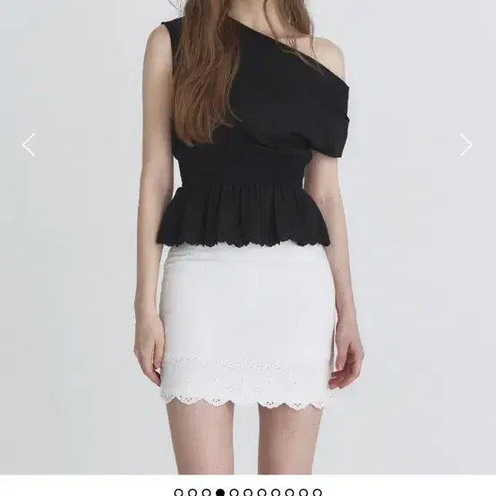 [SOLD OUT] 낫유어로즈 드레이프 레이스 블라우스_블랙 (새상품)
