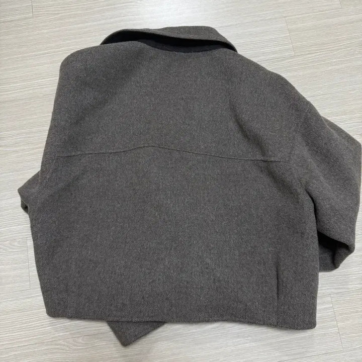 [BUNJANG] Zooc Cropped Wool Jacket - Brown / Zooc 크롭 모직 자켓 브라운
