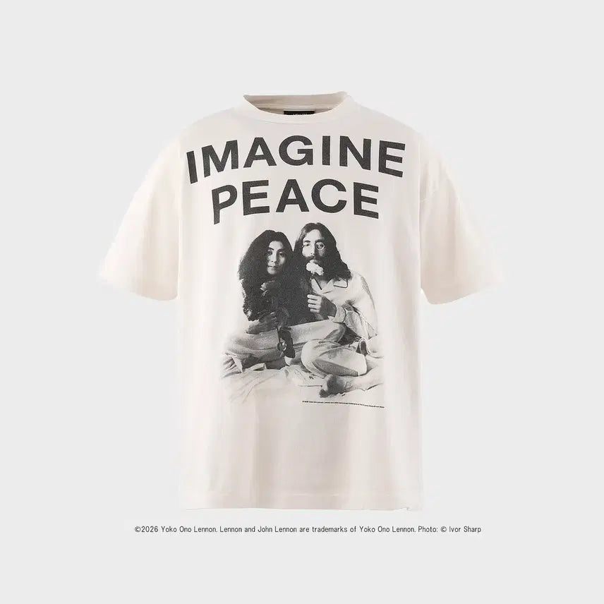 [BUNJANG] Saint Michael x John Lennon Imagine Peace Short Sleeve T-Shirt White / [새상품/L] 세인트미카엘 X 존 레논 피스 반팔티셔츠 화이트