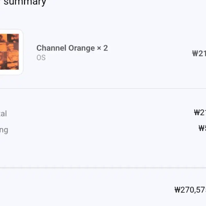 [SOLD OUT] 프랭크오션 Lp 채널오렌지 Channel Orange