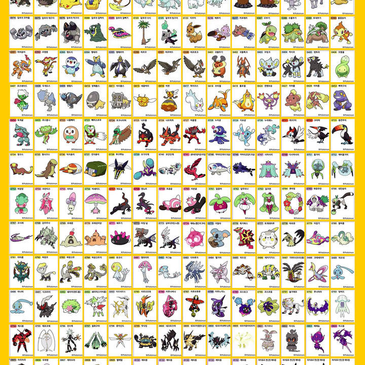 [BUNJANG] Pokemon Tteokbokki Stickers Season 4 + Generations 3, 4, and 9 Complete Set / 포켓몬 띠부씰 시즌4+3,4,9세대 전종 판매