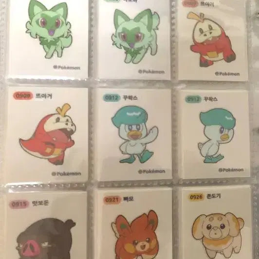 [BUNJANG] Pokemon Tteokbokki Stickers Season 4 + Generations 3, 4, and 9 Complete Set / 포켓몬 띠부씰 시즌4+3,4,9세대 전종 판매
