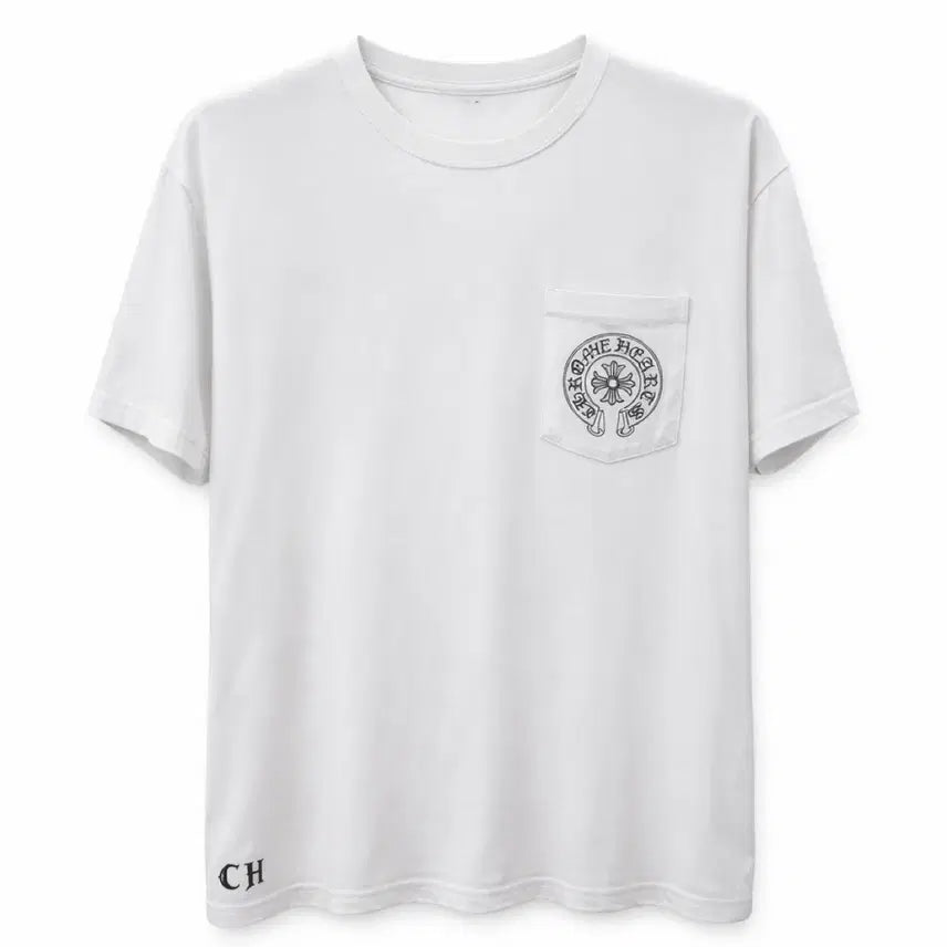 [BUNJANG] Chrome Hearts Horseshoe Pocket T-Shirt XL White / 크롬하츠 홀스슈 서울 포켓 반팔티 XL 화이트