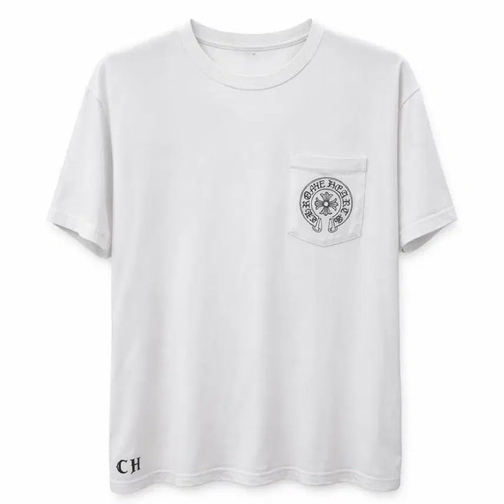 [BUNJANG] Chrome Hearts Horseshoe Pocket T-Shirt XL White / 크롬하츠 홀스슈 서울 포켓 반팔티 XL 화이트