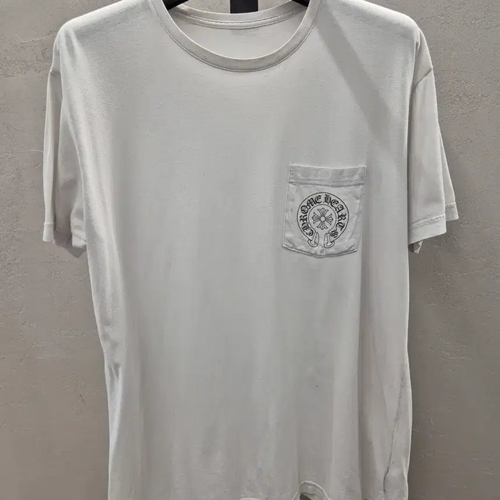 [BUNJANG] Chrome Hearts Horseshoe Pocket T-Shirt XL White / 크롬하츠 홀스슈 서울 포켓 반팔티 XL 화이트
