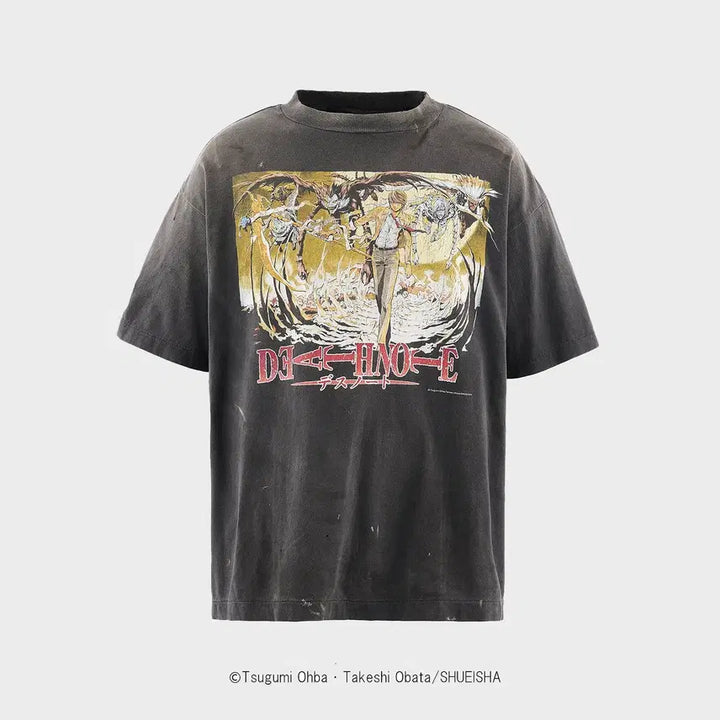 [BUNJANG] Saint Michael x Death Note Short Sleeve T-Shirt Black / [새상품/L] 세인트미카엘 X 데스노트 반팔 티셔츠 블랙