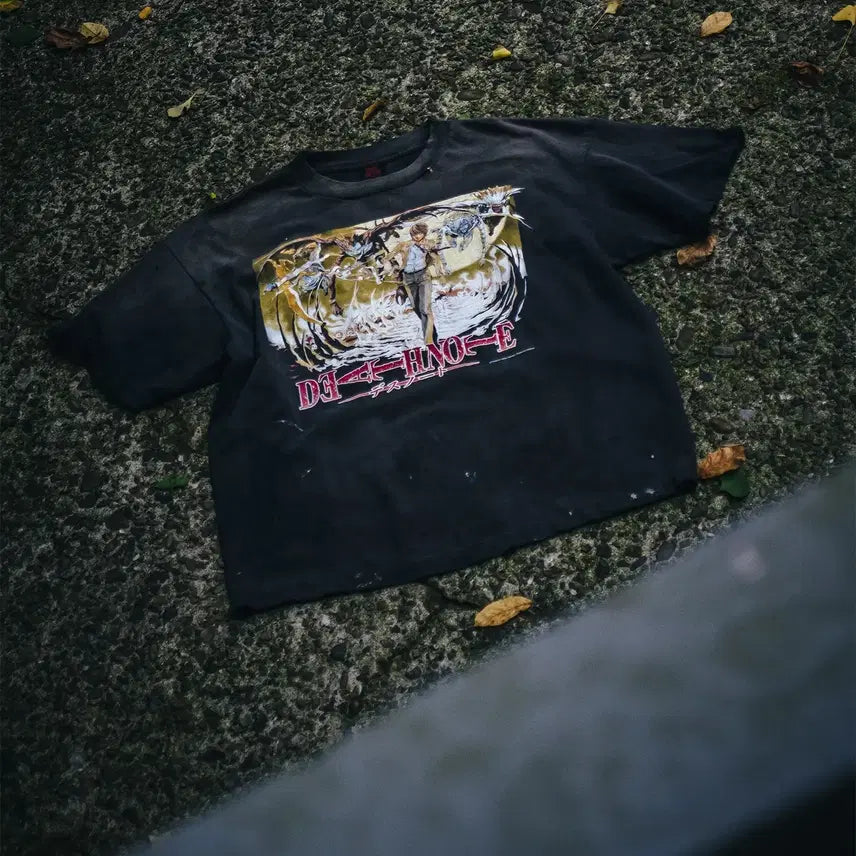 [BUNJANG] Saint Michael x Death Note Short Sleeve T-Shirt Black / [새상품/L] 세인트미카엘 X 데스노트 반팔 티셔츠 블랙