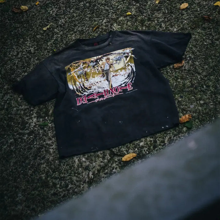 [BUNJANG] Saint Michael x Death Note Short Sleeve T-Shirt Black / [새상품/L] 세인트미카엘 X 데스노트 반팔 티셔츠 블랙