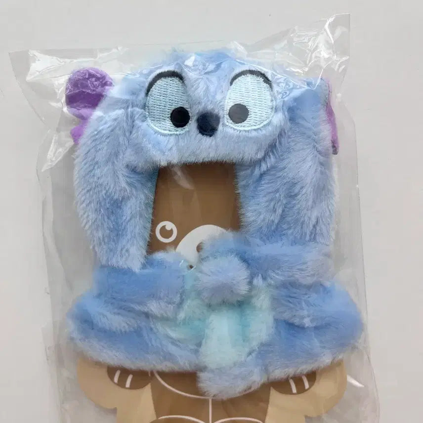 [BUNJANG] Stitch Doll Outfit Furry Hat Jumpsuit / 10cm 인형옷 스티치 털모자 우주복