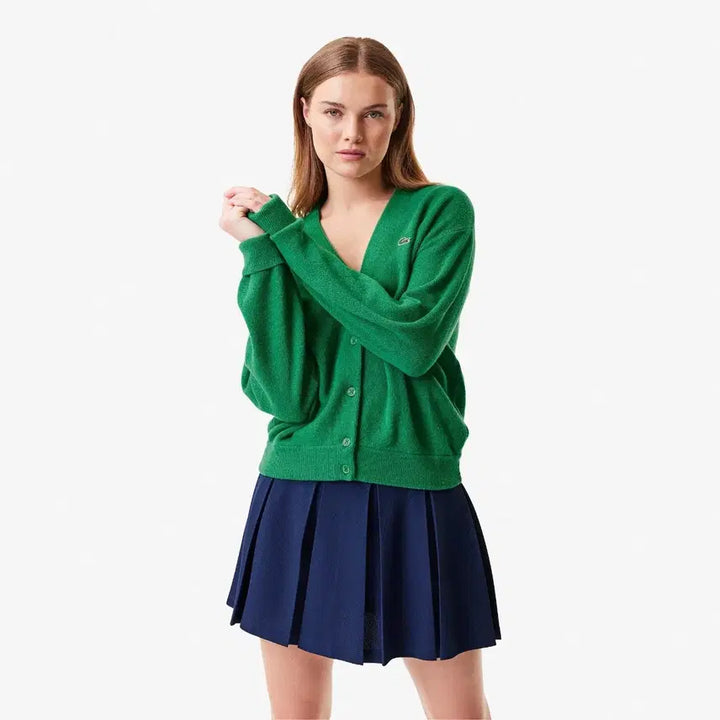 [BUNJANG] Lacoste Cashmere Cardigan Green / 정품 라코스테 캐시미어 가디건 그린
