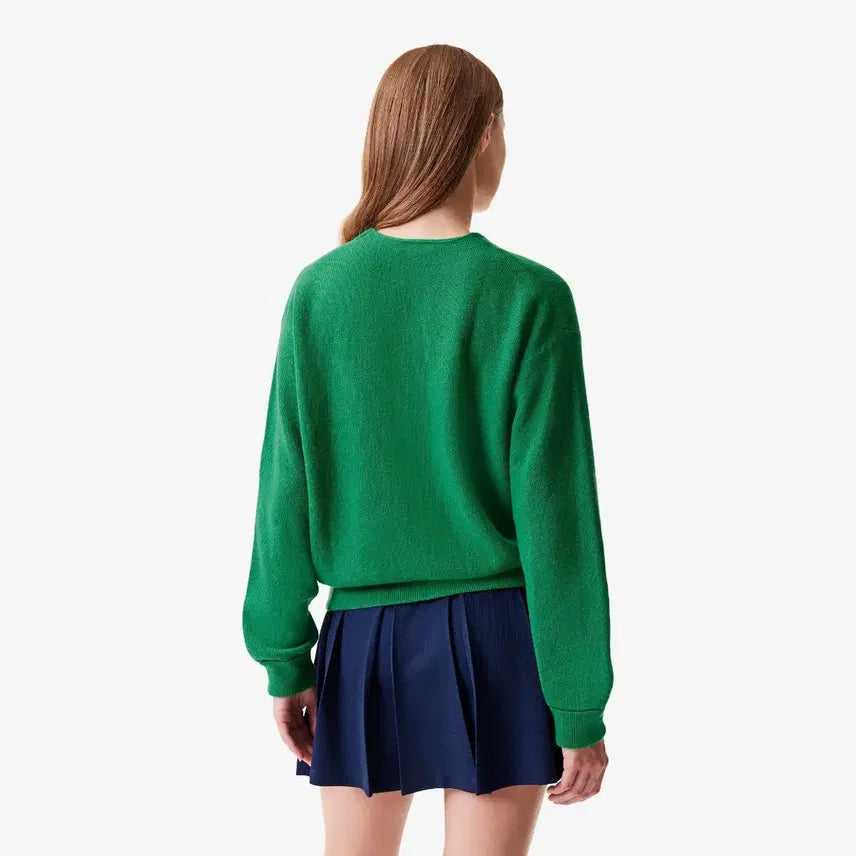 [BUNJANG] Lacoste Cashmere Cardigan Green / 정품 라코스테 캐시미어 가디건 그린
