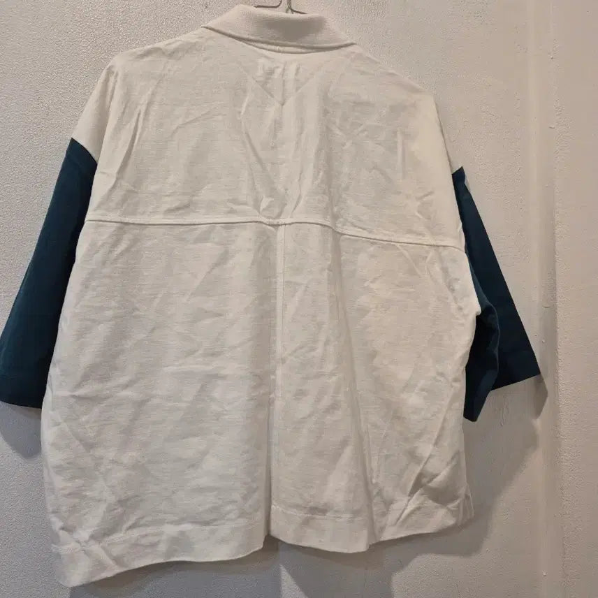 [BUNJANG] Studio Tomboystyle Colorblock Short Sleeve Polo Shirt / 스튜디오톰보이 배색 반팔 카라티 HMR 자수