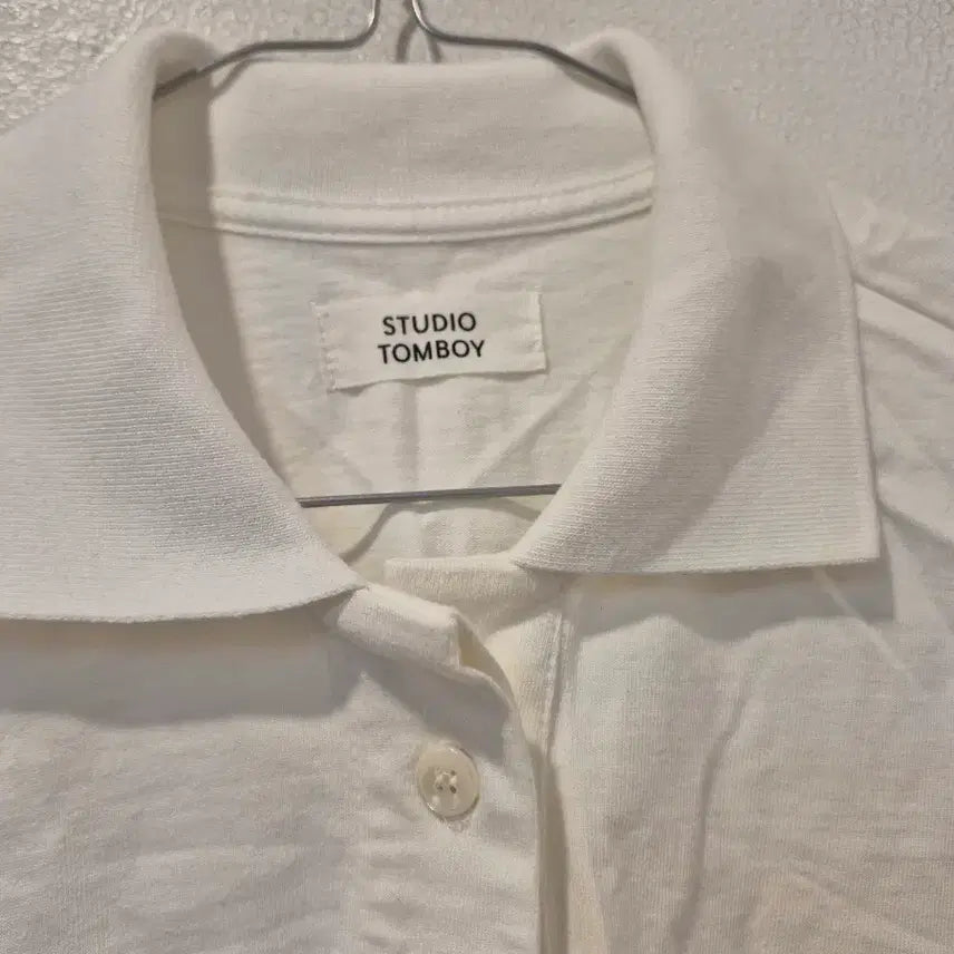 [BUNJANG] Studio Tomboystyle Colorblock Short Sleeve Polo Shirt / 스튜디오톰보이 배색 반팔 카라티 HMR 자수