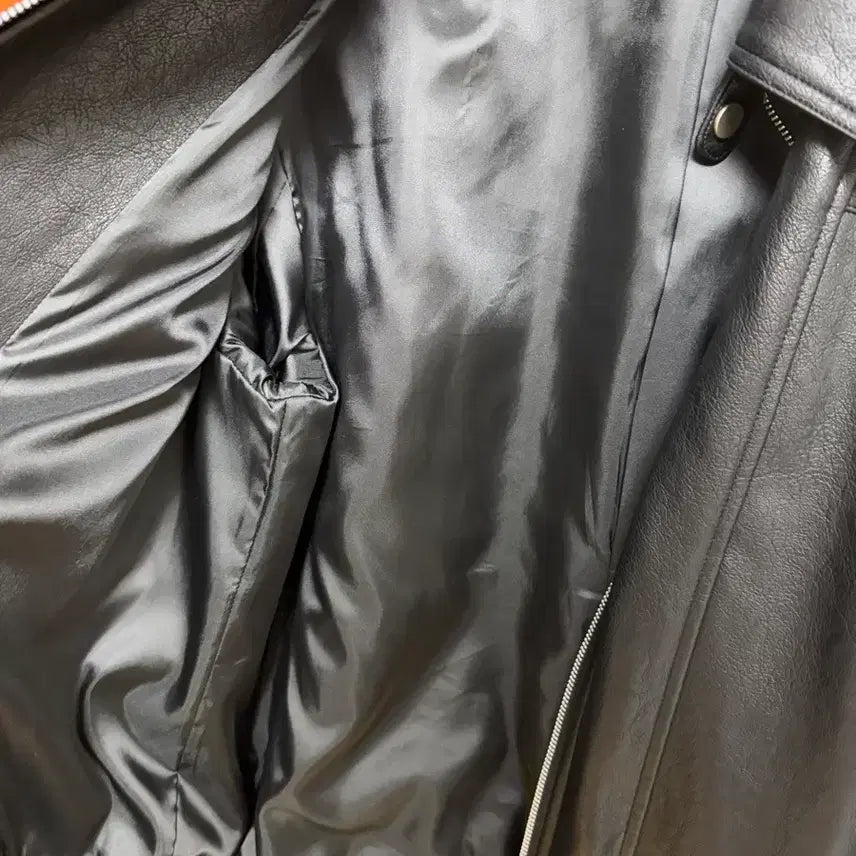 [BUNJANG] VILE JEUNE Black Leather Jacket XL / VILE JEUNE빌젠 블랙 레더 자켓 XL