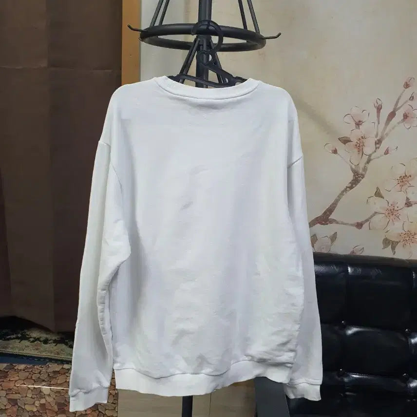 [BUNJANG] Kappa White Logo Oversized Sweatshirt / 카파 화이트 로고 맨투맨 티셔츠  택배비포함가