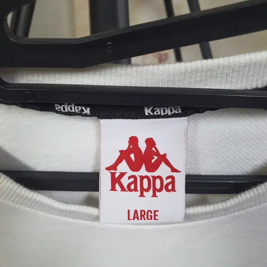 [BUNJANG] Kappa White Logo Oversized Sweatshirt / 카파 화이트 로고 맨투맨 티셔츠  택배비포함가