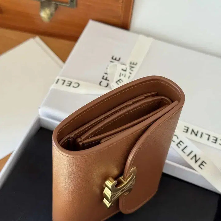 [BUNJANG] Celine Triomphe Compact Wallet Brown / 셀린 정품 트리오프 지갑 새상품 / 브라운 / 상태 최상