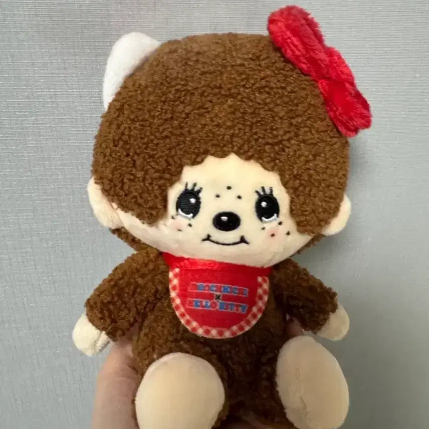 [BUNJANG] Monchhichi x Hello Kitty Collaboration Plush Doll / 몬치치 x 헬로키티 콜라보 인형(최저가)