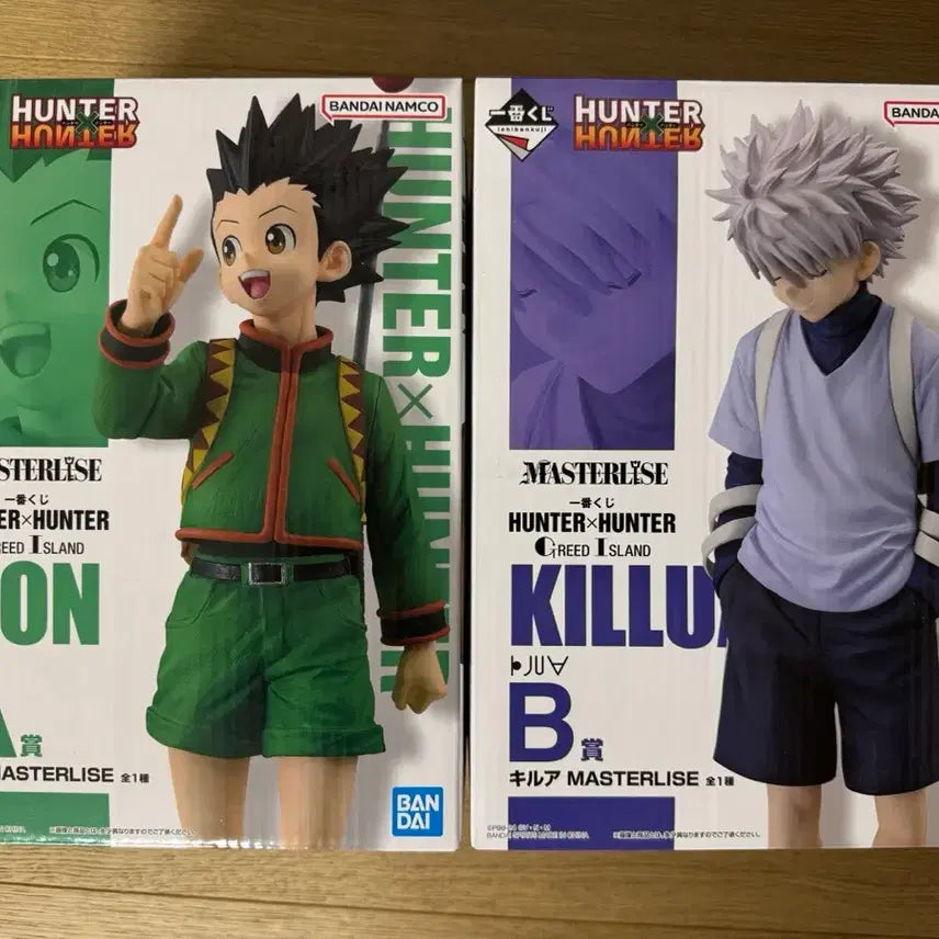 [BUNJANG] Ichiban Kuji Hunter x Hunter Greed Island Gon &amp; Killua Set / 미개봉) 제일복권 헌터헌터 그리드 아일랜드 A상 곤 &amp; B상 키르아 일괄