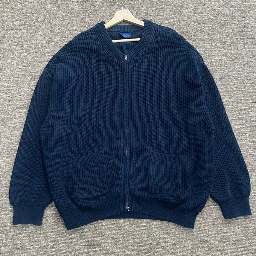 [SOLD OUT] 후브스 Hooves 네이비 코튼 집업 가디건 XL