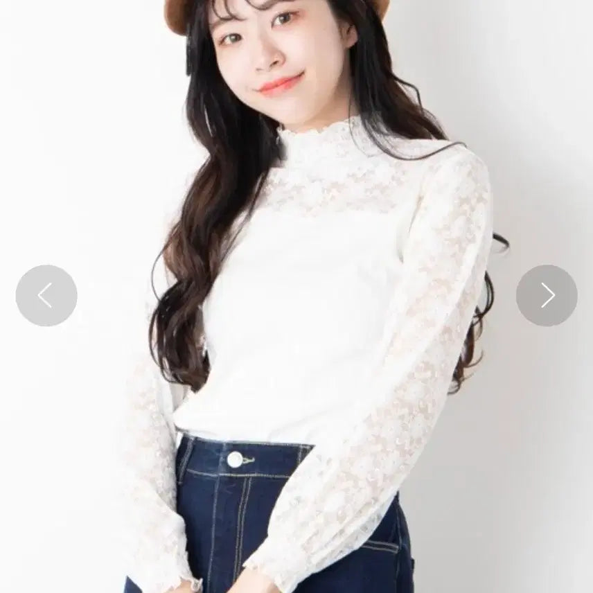 [BUNJANG] Wego Lace T-Shirt / 일본 wego 레이스 티셔츠