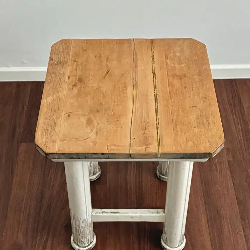 [BUNJANG] European Vintage Wooden Stool / Side Table / 유럽 빈티지 원목 스툴 / 사이드 테이블