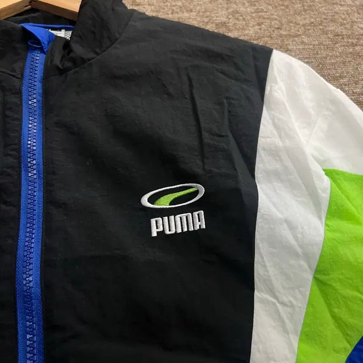 [BUNJANG] Puma Color Block Windbreaker Jacket S / 푸마 컬러 블록 바람막이 자켓 S