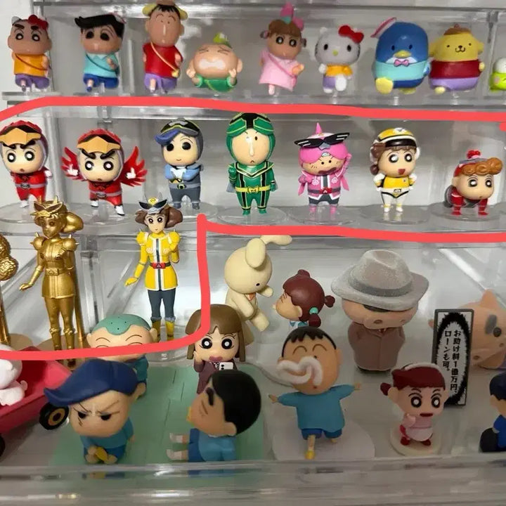 [BUNJANG] Crayon Shin-chan Power Rangers Gacha Set (10 + 3 Hidden) / 짱구 파워레인저 가챠 10종+히든3